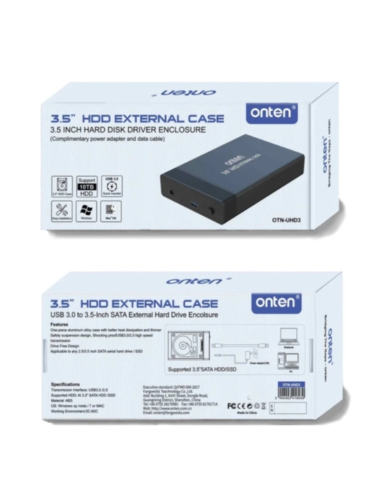 ONTEN UHD3  адаптер для подключения 3.5-дюймовых SATA HDD и SSD дисков к компьютеру