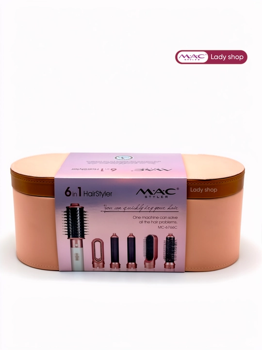 Fen Stayler MAC Styler 6v1, fen taroq, soch quritgich, 6 nozul, 4 rejim