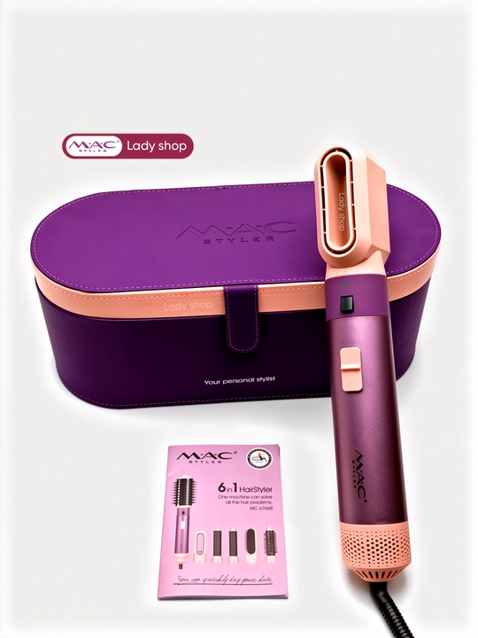 Fen Stayler MAC Styler 6v1, fen taroq, soch quritgich, 6 nozul, 4 rejim
