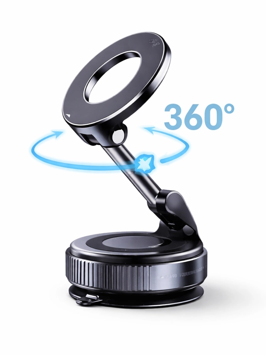K007 Магнитный вакуумный держатель для телефона – 360° вращение - 