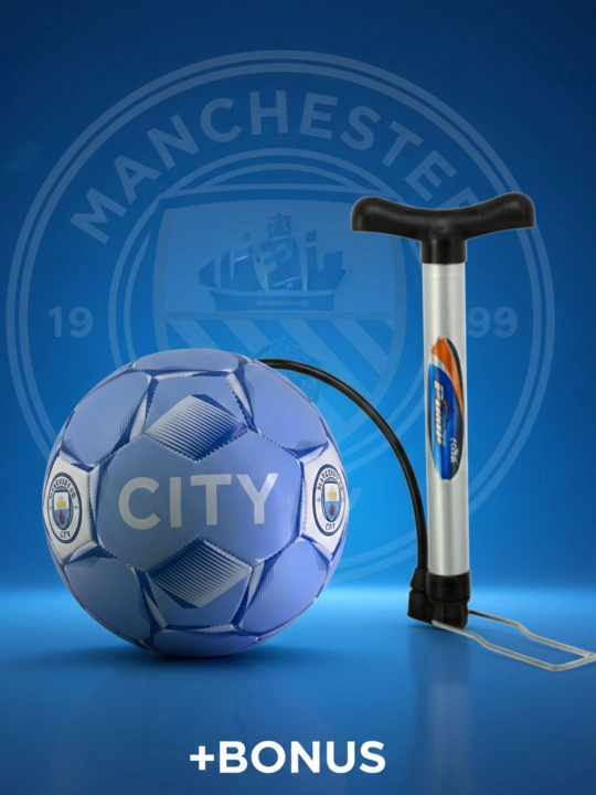 Футбольный мяч Manchester City KHUSANOV 45 + насос и игла - 