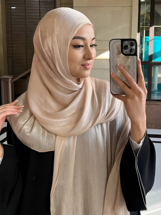 Organza sharf, ayollar ro‘molchasi, hijob, haj va umra uchun mos, 175 x 75 sm - 