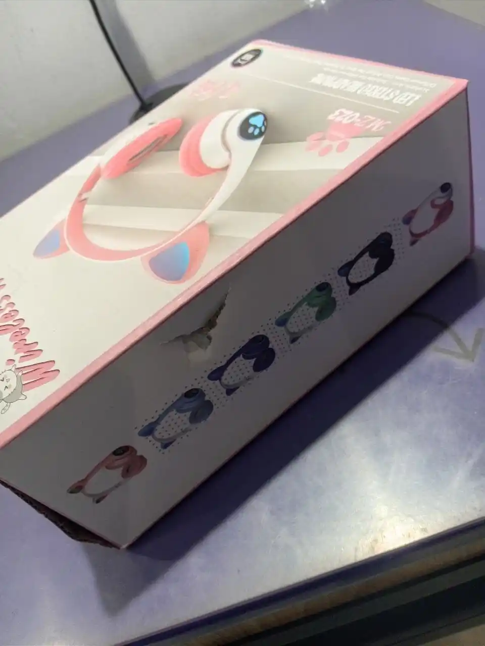 Simsiz quloqchin Cat Ear, yonadigan mushuk quloqlari bilan, Bluetooth
