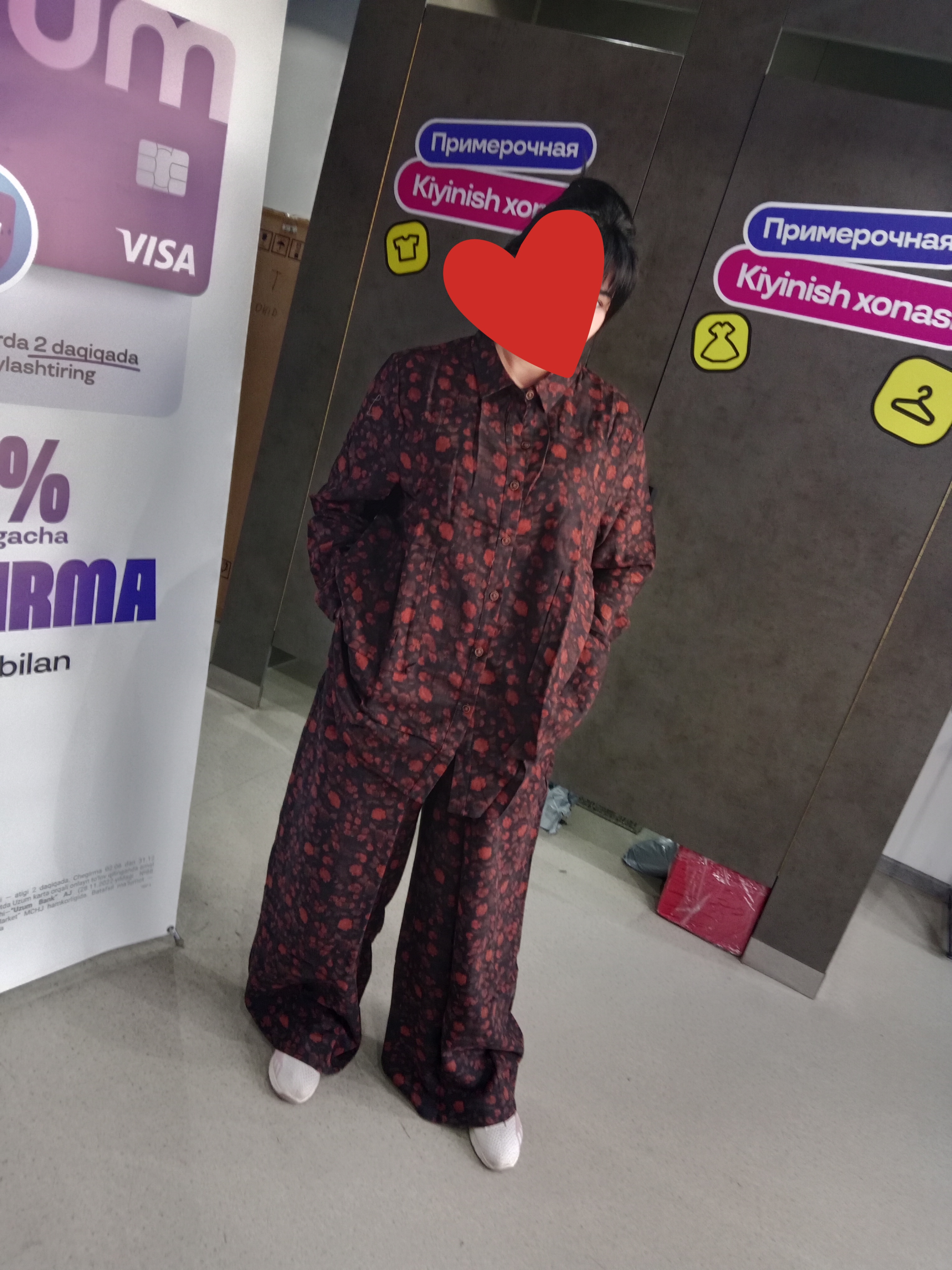 Ayollar dvoyka kostyumi oversize 2tasi1 da paxta tugmali ko‘ylak + keng palazo shim, 48–56