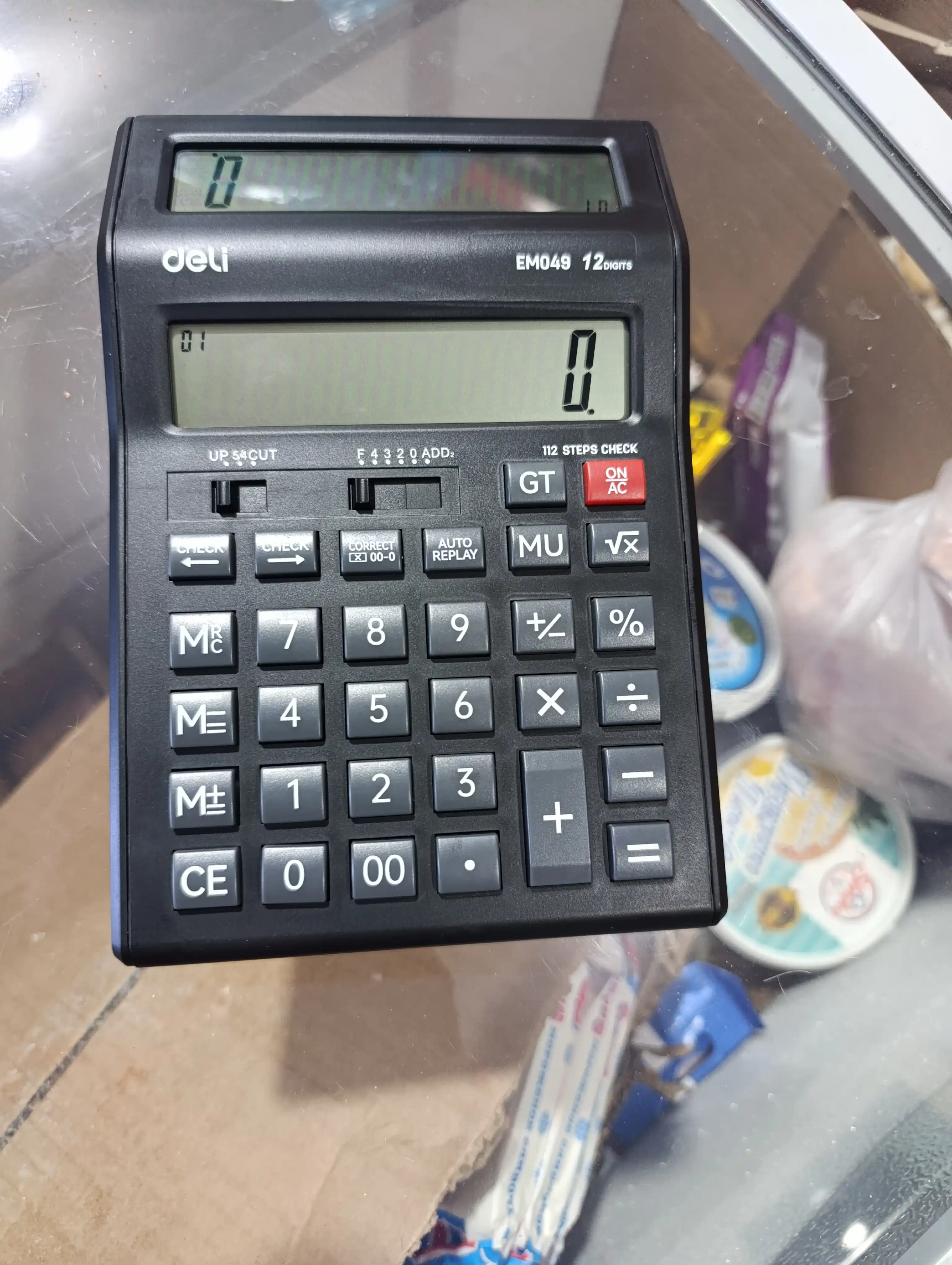 Kalkulyator 12 xonali Dual Display (qora) EM049 Deli, 049-EM