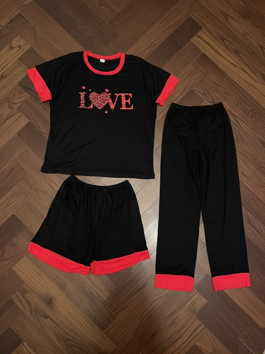 Ayollar pijamalari, 3x1, tungi pijama, uy kiyimi, 3 qismli