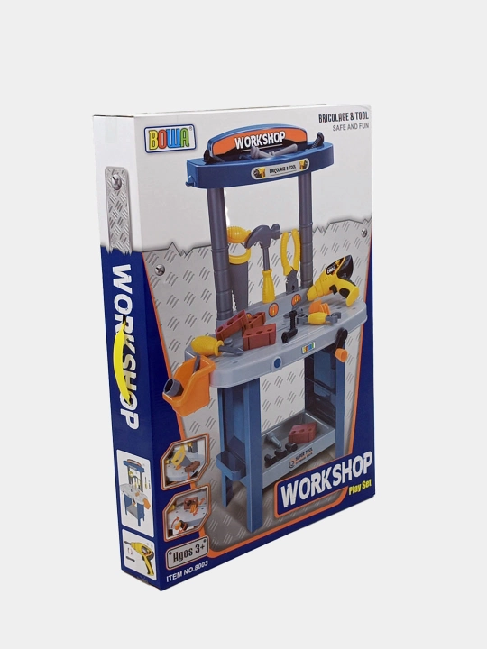 O'yinchoq Workshop to'plami, 37+ detal, drel va asboblar