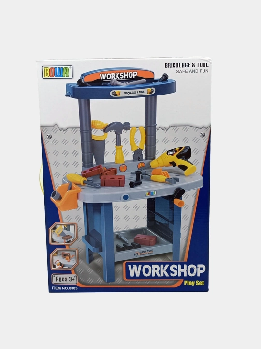 O'yinchoq Workshop to'plami, 37+ detal, drel va asboblar