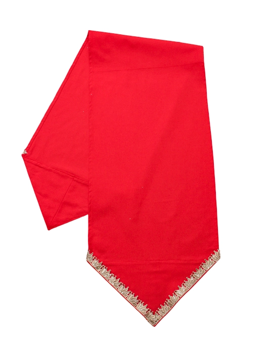 Nafis krujali runner 180×44 sm + 6 ta likopcha osti tagligi 30 sm, turkcha Dak matosi