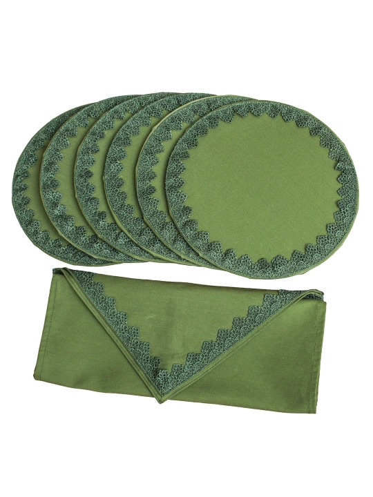 Nafis krujali runner 180×44 sm + 6 ta likopcha osti tagligi 30 sm, turkcha Dak matosi