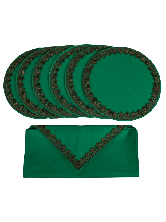 Nafis krujali runner 180×44 sm + 6 ta likopcha osti tagligi 30 sm, turkcha Dak matosi