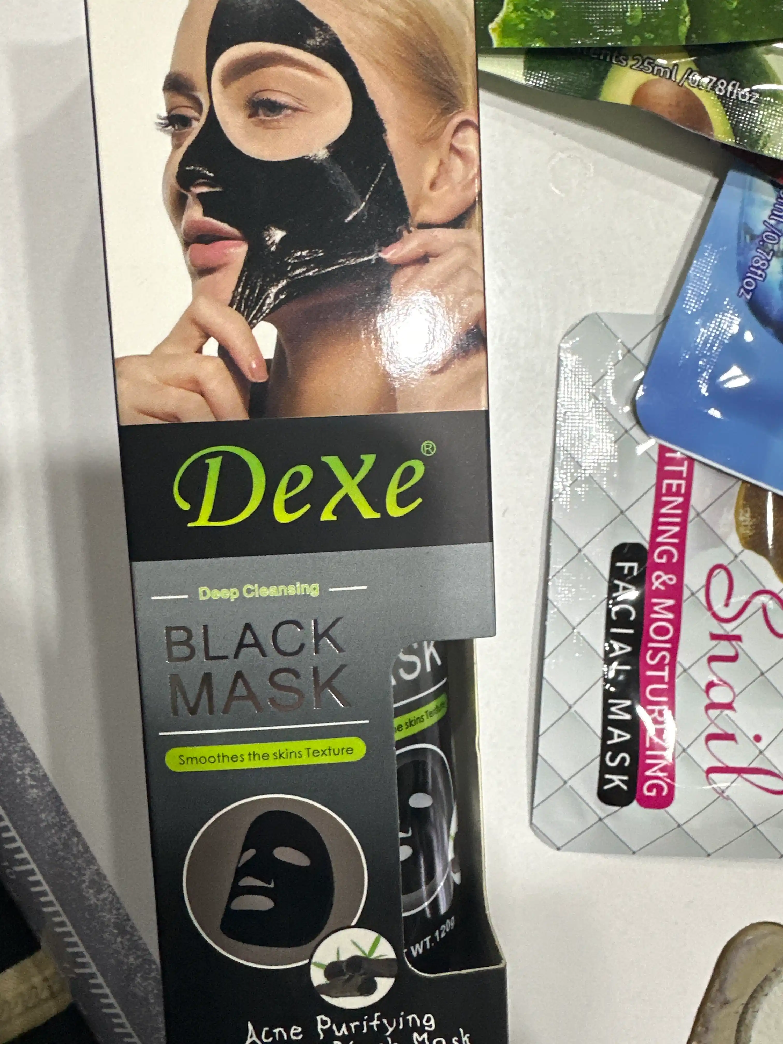 Очищающая черная маска Dexe Black Mask, пилинг для лица, 120 г