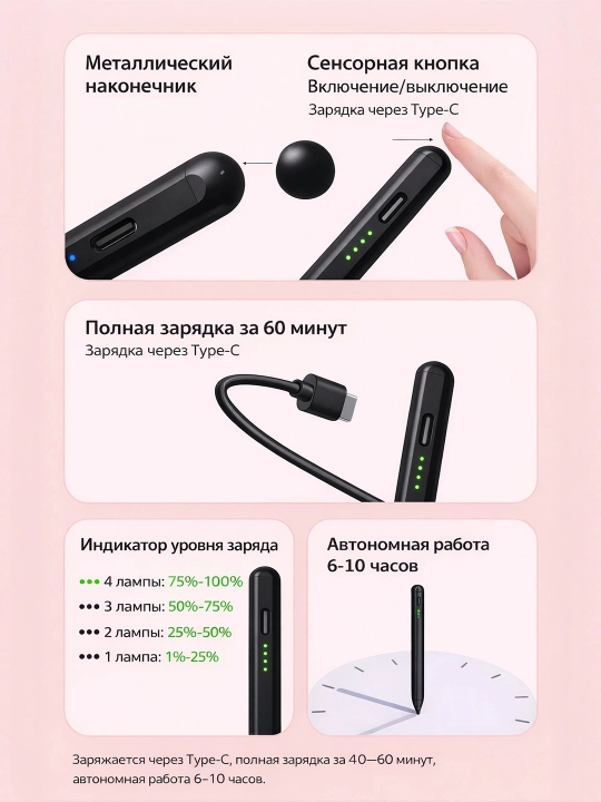 Универсальный стилус для телефона и планшета 