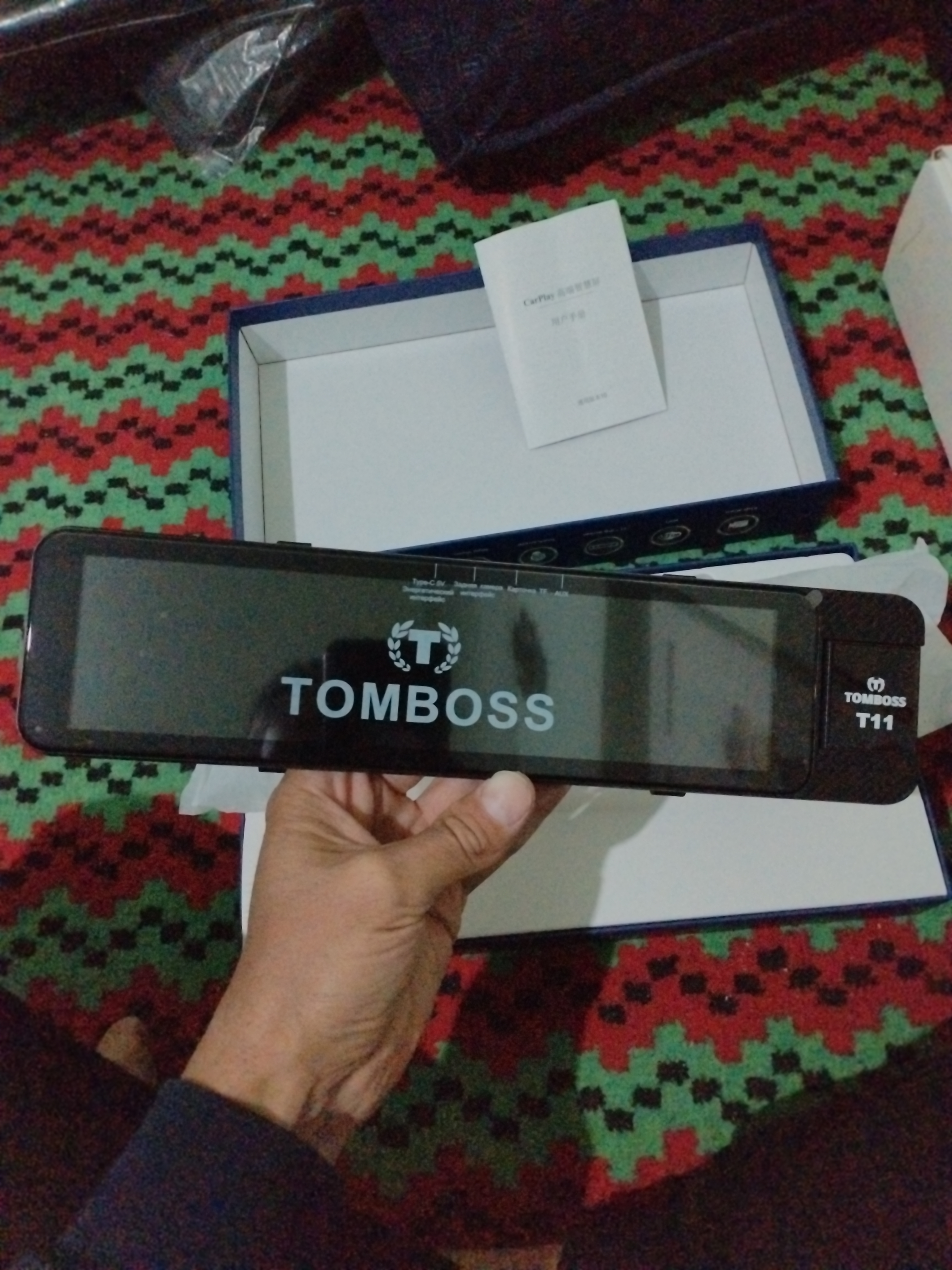 Видеорегистратор 3 камеры TOMBOSS T11, Wi-Fi наблюдение, Carplay