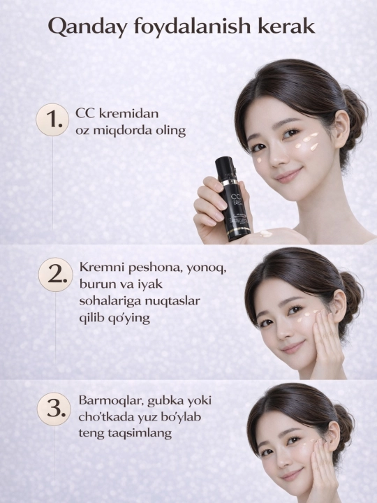 Ronas CC — terini rangiga moslashadigan va namlovchi SPF 38 quyoshdan himoya tonal krem