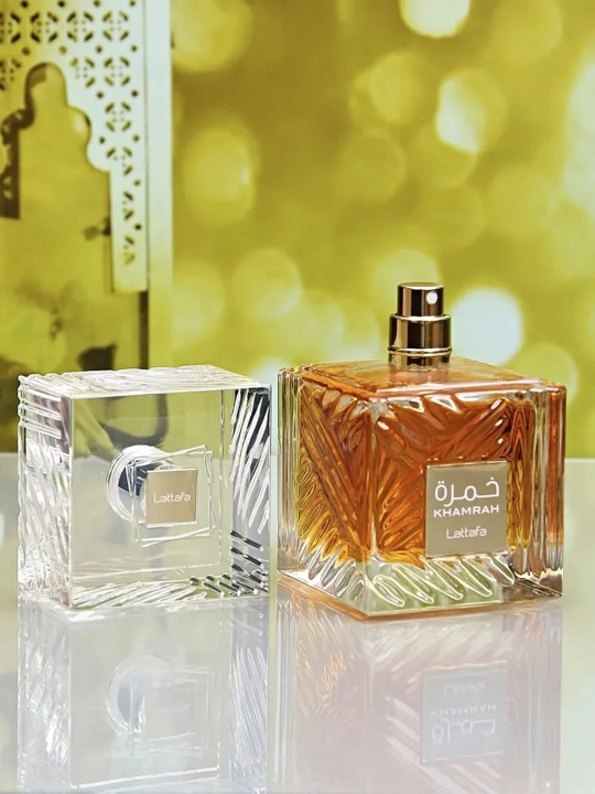 Ayollar va erkaklar uchun Arab atiri "Khamrah", Lattafa parfyum suvi, 100 ml