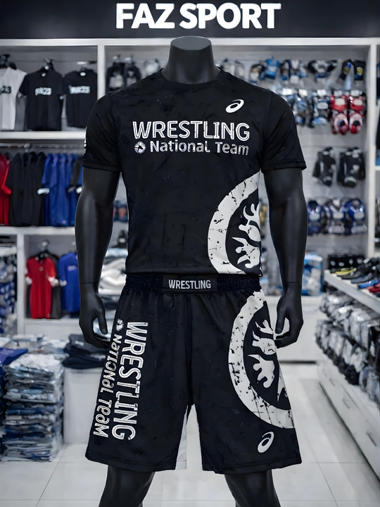 Wrestling United World Sports шорты и футболка, 2 в 1, рестлинг униформа ММА униформа - 
