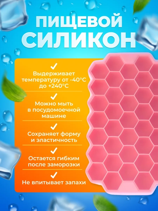 37 силиконовых форм для льда, кусочков льда, сладостей и напитков