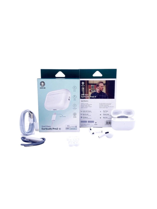 Green Lion 2nd Gen Earbuds Pro2 – Bluetooth 5.3, Type-C, TWS quloqchin - 