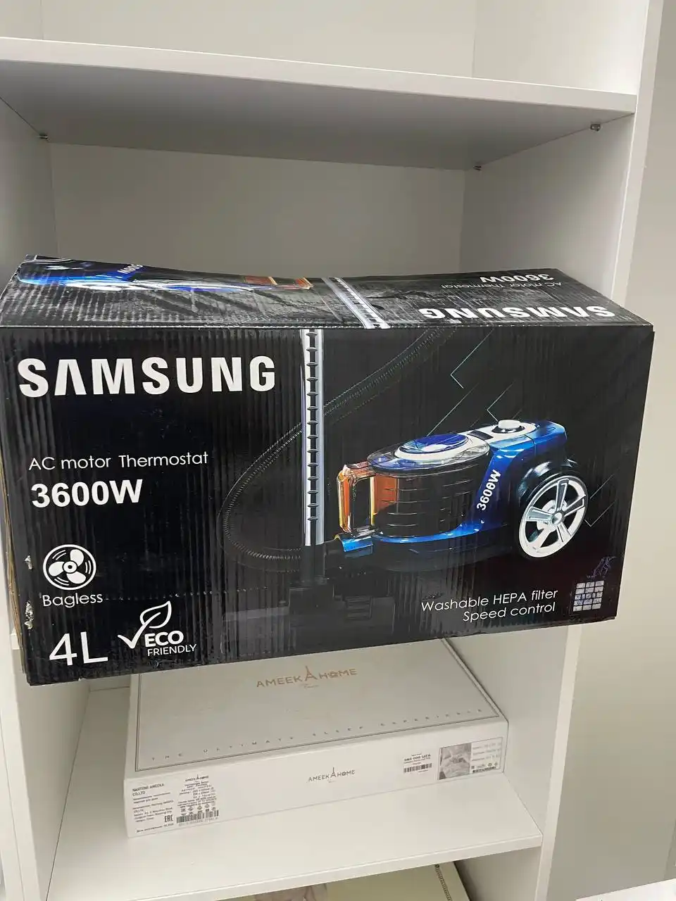 Пылесос Samsung мощный 3600W, инновационный циклонный, телескопической трубой, HEPA фильтр