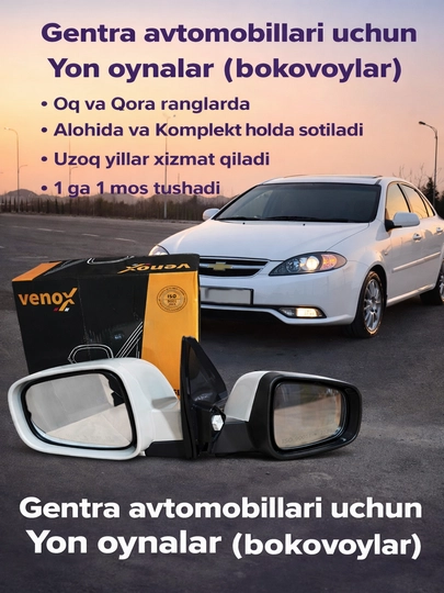 Боковые зеркала автомобилей Gentra Белые и черные — TIMNOW-GENTRABOKOVOY-БЕЛЫЙ-CHAPBOK