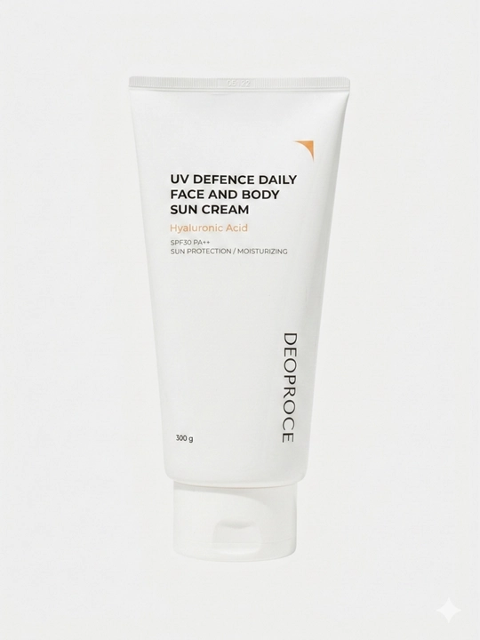 Солнцезащитный крем Deoproce UV Defence Daily SPF30 PA++, для лица и тела, 300 г 