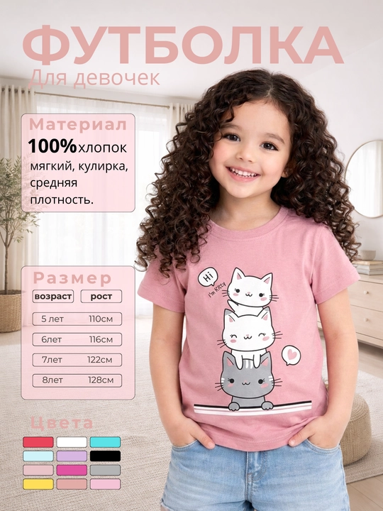 Футболки для девочек