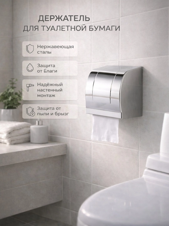 Держатель туалетной бумаги, настенный