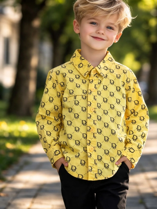Рубашка детская для мальчика, хлопок, Пекин и Турция, 3-7 лет - 