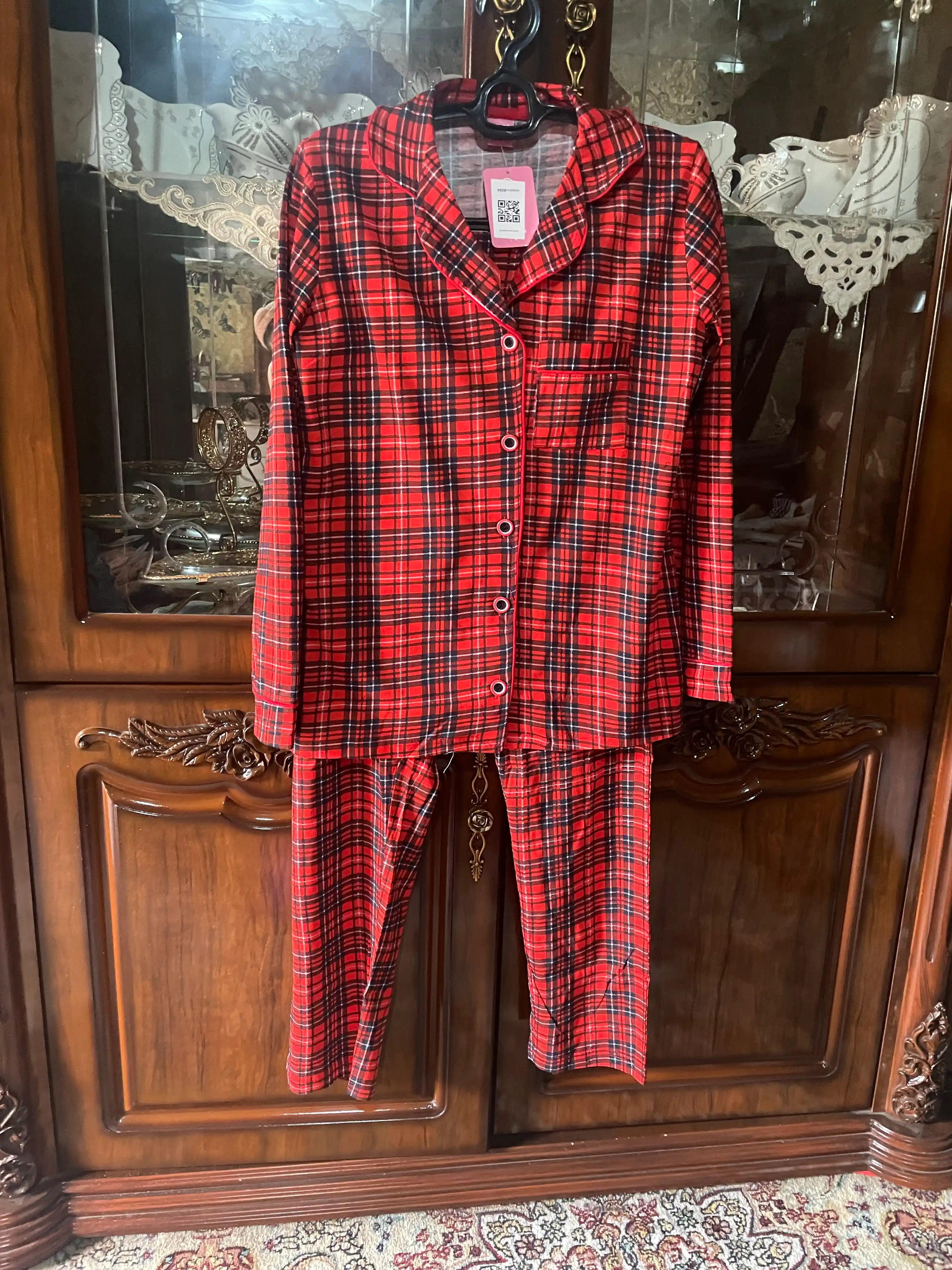 Ayollar pijamasi, Amerika uslubidagi bahorgi pijama, o‘lchamlari: M L XL XXL XXXL. Nafas oluvchi