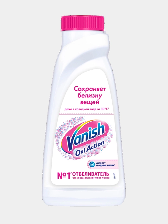 VANISH OXI Action Oq matolar uchun suyuq dog‘ ketkazuvchi va oqartiruvchi vosita, 450 ml