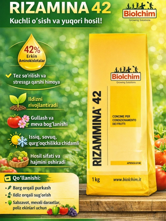 Rizamina 42 – kuchli o‘sish va yuqori hosil - 