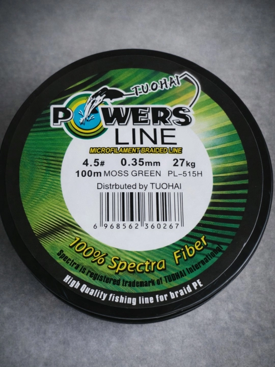 TUOHAI Power Line 100 m to‘qilgan baliq ovlash shnuri, spinning va fider uchun