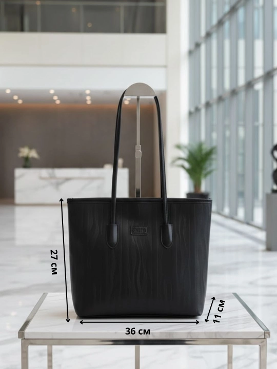 Ayollar sumkasi, shopper, yelkama, kundalik, sig'imli, ish va o'qish uchun A4, ekocharm