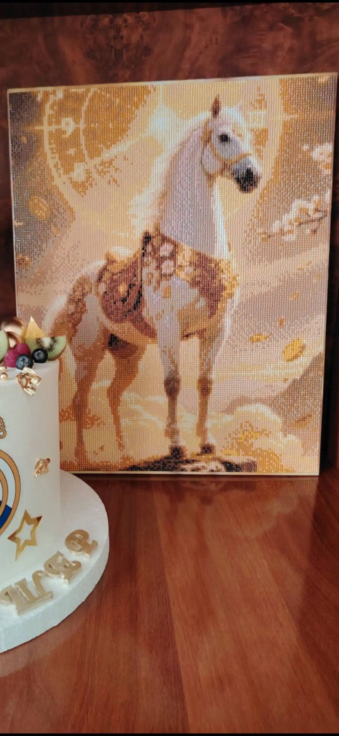 Olmos toshli mozaikasi Skystore, ramkalik asosga tortilgan, 40 х 50 sm