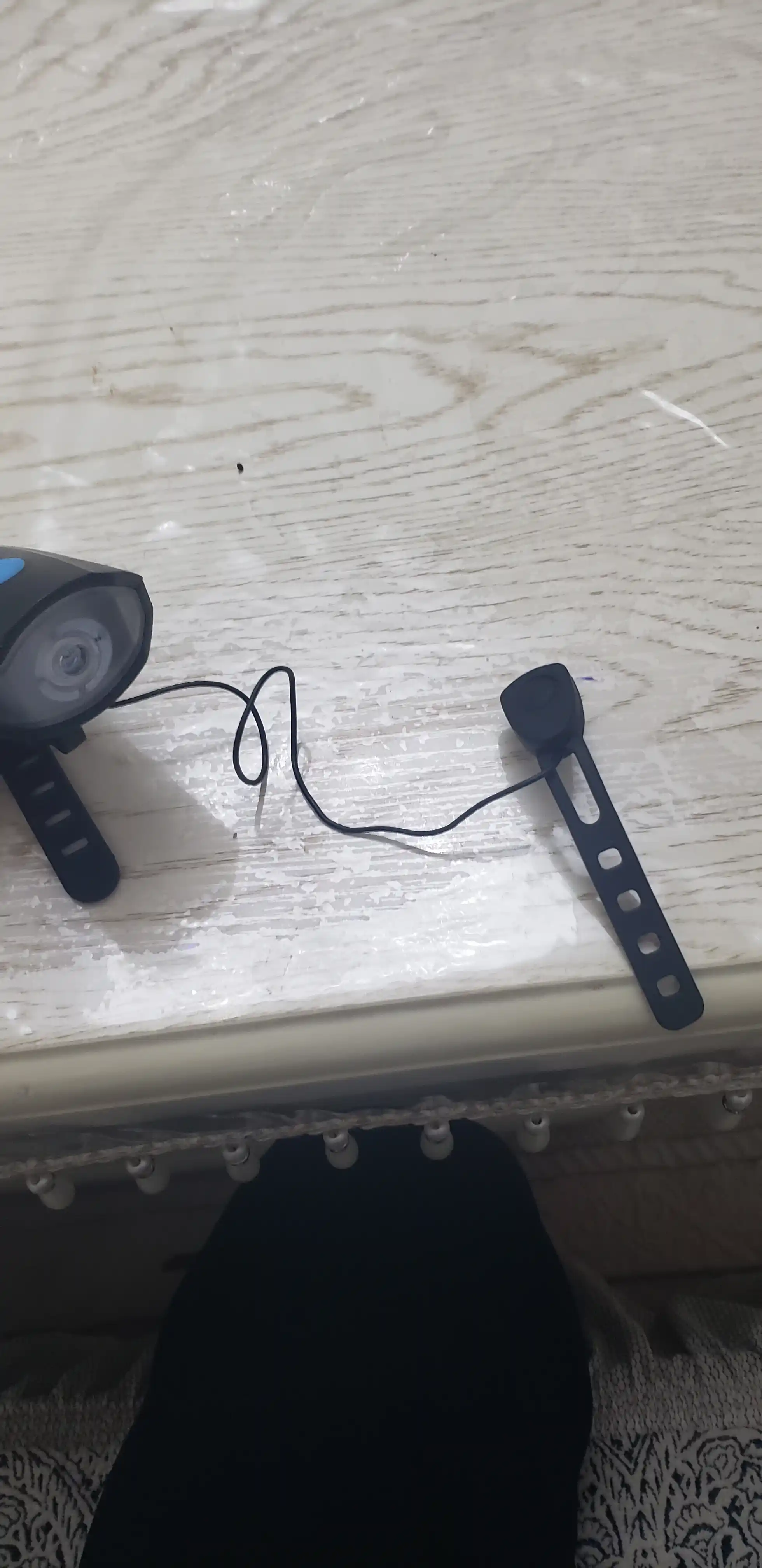 Фонарик + сигнал, LED,  USB Type-C с питанием от аккумулятора, велосипедный фонарь