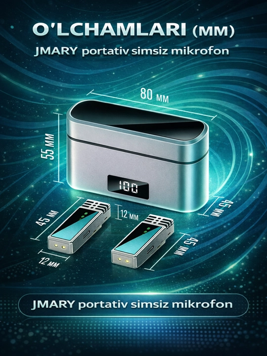 Jmary MW-16 simsiz ilmoqli mikrofon, universal, Type-C, Lightning - 