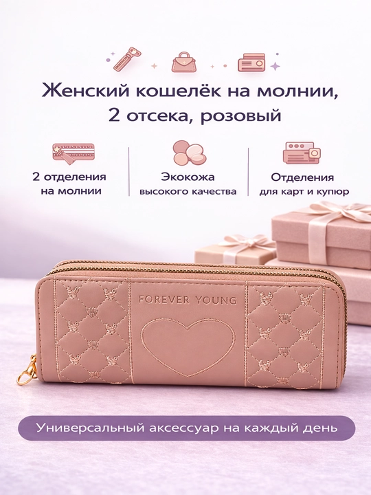 Женский кошелёк из экокожи - 