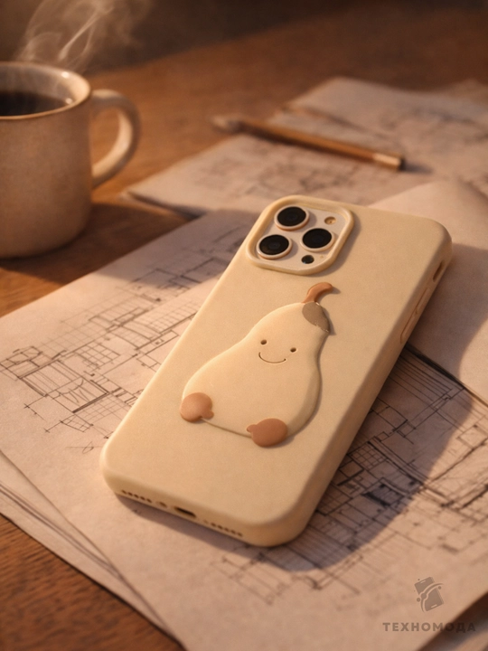 iPhone 11/12/13/14/15/16 Pro/ProMax uchun 3D stikerli yoqimli silikon g‘ilof - 