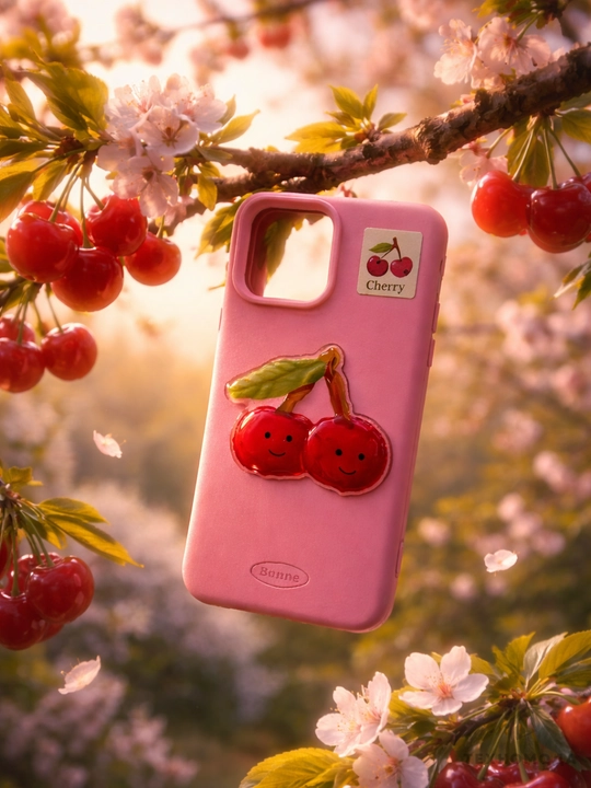 iPhone 11/12/13/14/15/16 Pro/ProMax uchun 3D stikerli yoqimli silikon g‘ilof - 