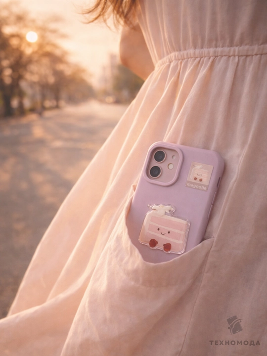 iPhone 11/12/13/14/15/16 Pro/ProMax uchun 3D stikerli yoqimli silikon g‘ilof