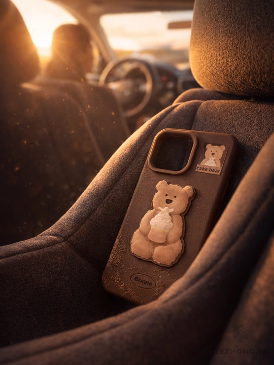 Милый силиконовый чехол с 3D стикерами для iPhone 11/12/13/14/15/16 Pro/ProMax