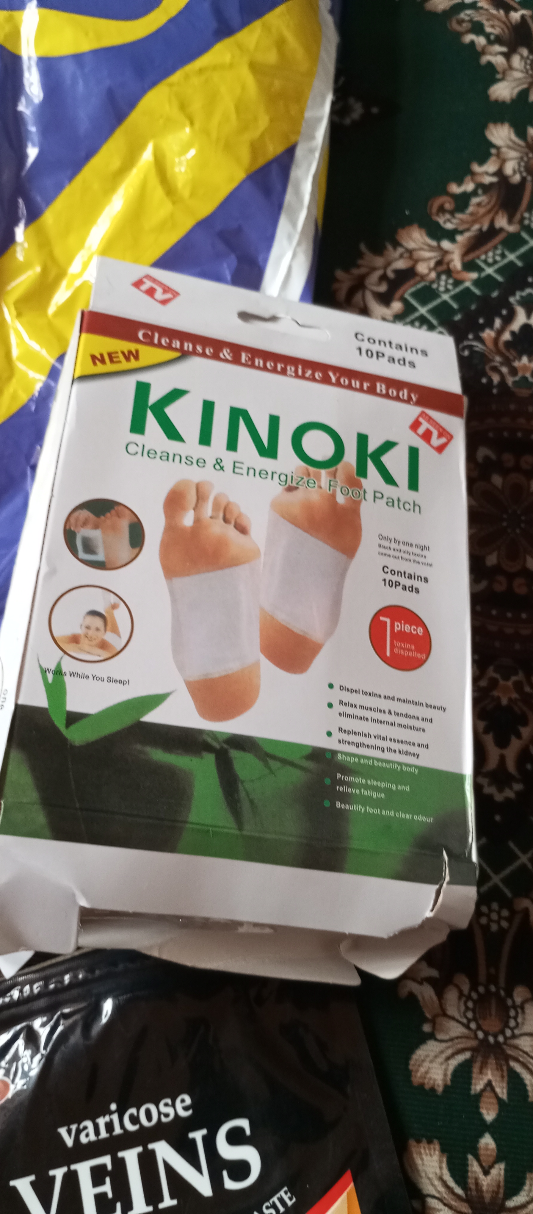 Kinoki Detox Foot Pads — детокс-пластыри для ног, 10 шт