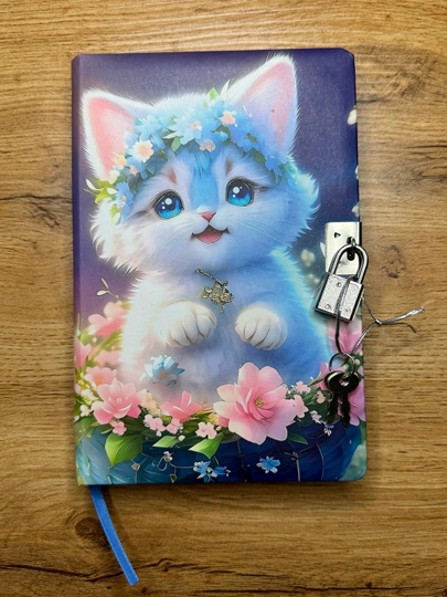 Ежедневник A5, с кодовым замком, с калькулятором, для бизнеса и учёбы, эко-кожа, Блокнот — NANOART-KODLI-АЛЫЙ