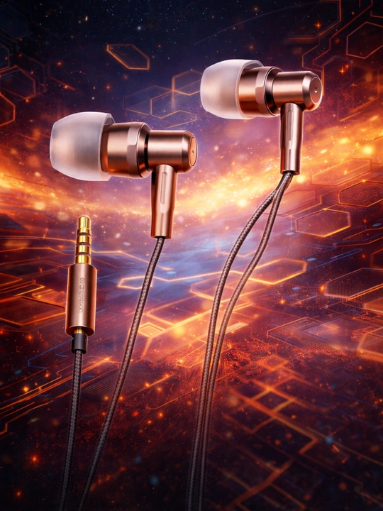 Simli quloqchin JS-100 Universal, 3.5 mm, mikrofonli, kuchli bass, metall korpus