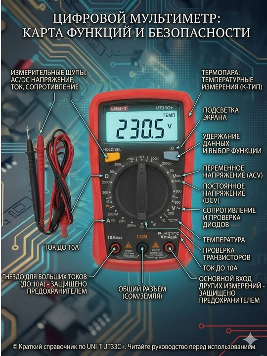 Raqamli multimetr UNI-T UT33C+ - 