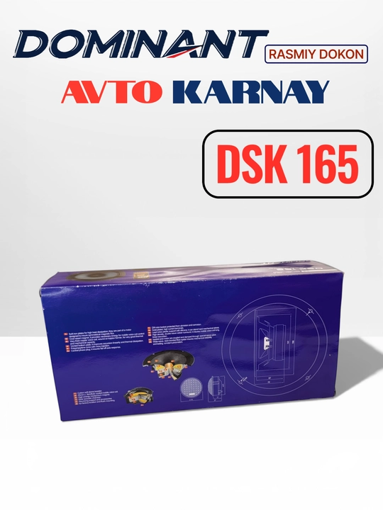 Ikki komponentli DOMINANT DSK165 250W XL AR karnaylari, avtomobil eshiklari uchun kolonka