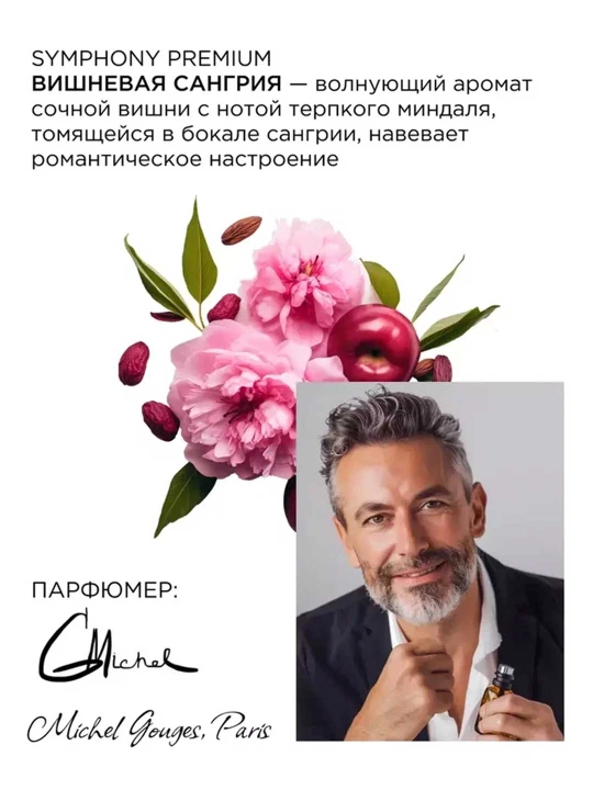Освежитель воздуха спрей сухое распыление Symphony Premium Вишневая сангрия 300 мл