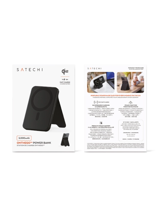 Satechi OntheGo™ simsiz Magsafe power bank, iPhone uchun poverbank, 5000 mAh, 10000 mAh