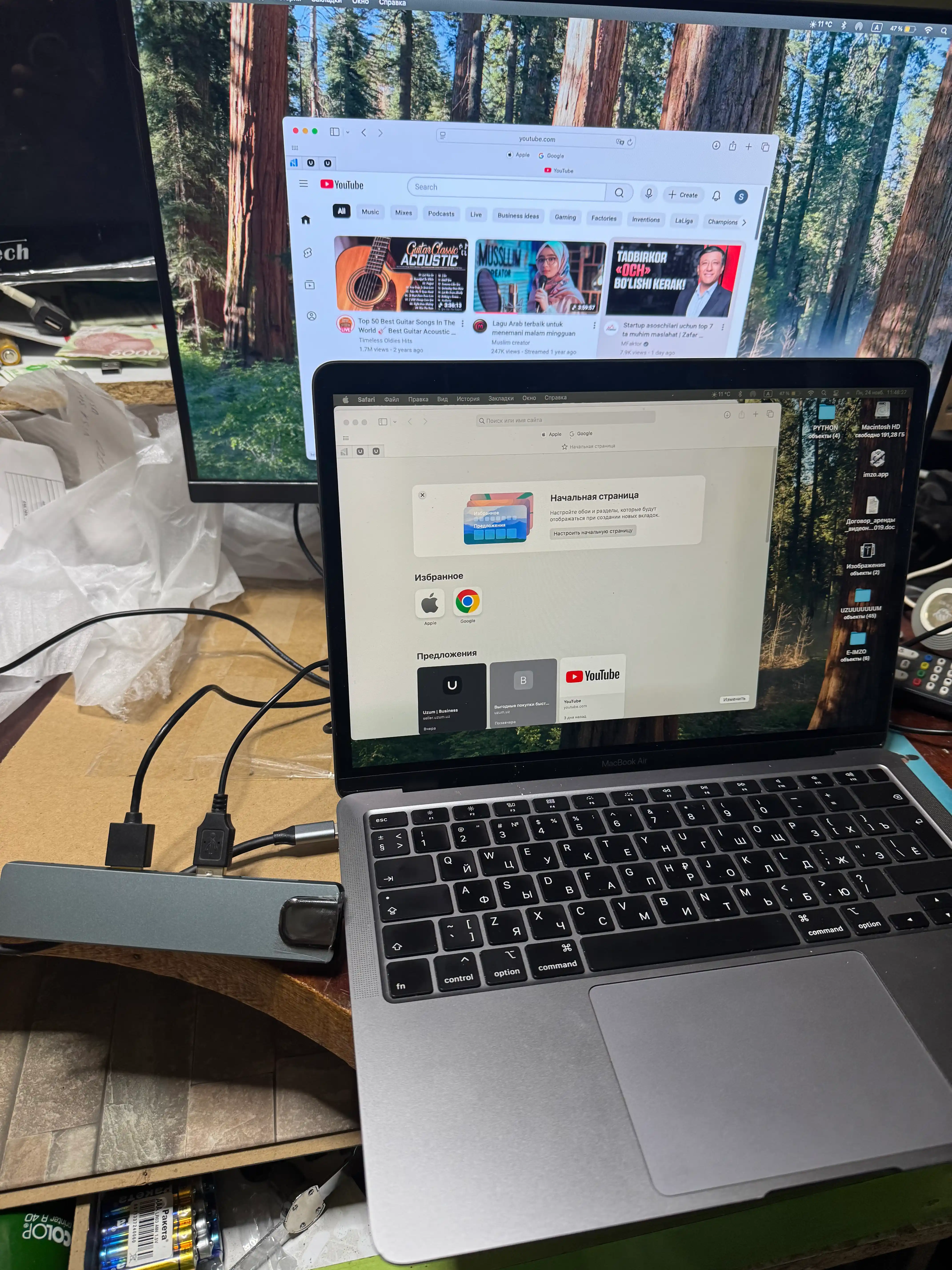 Doc stansiya, Type-C, Lightning USB HUB, MacBook, iPad Pro va Android va iOS samsung dex